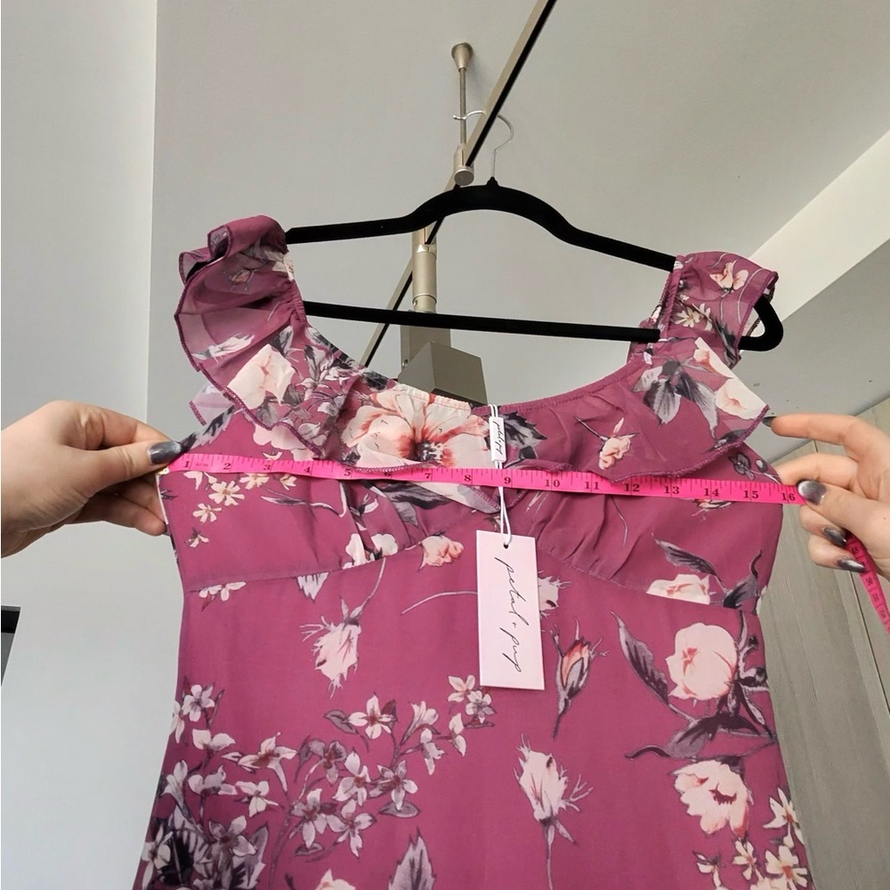 NWT Petal & Pup Irelynn Ruffle Convertible Floral Maxi Dress XS - Picture 14 of 16